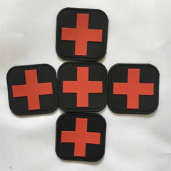 Outdoor Red Cross Hook Loop Patch Medical Armband