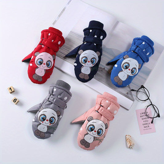 Kids Winter Outdoor Mittens Anti freeze Warm Gloves
