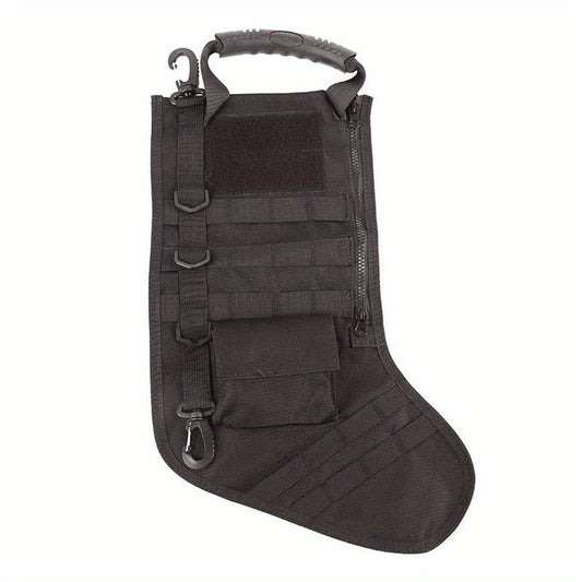 Christmas Stocking Bag Molle Pouch Zip Pocket Backpack Hanging Pouch