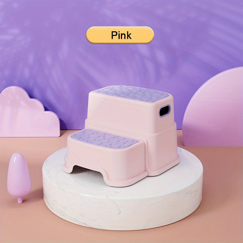 Anti Slip 2 Step Stool for Toilet Potty Training Bathroom Safe
