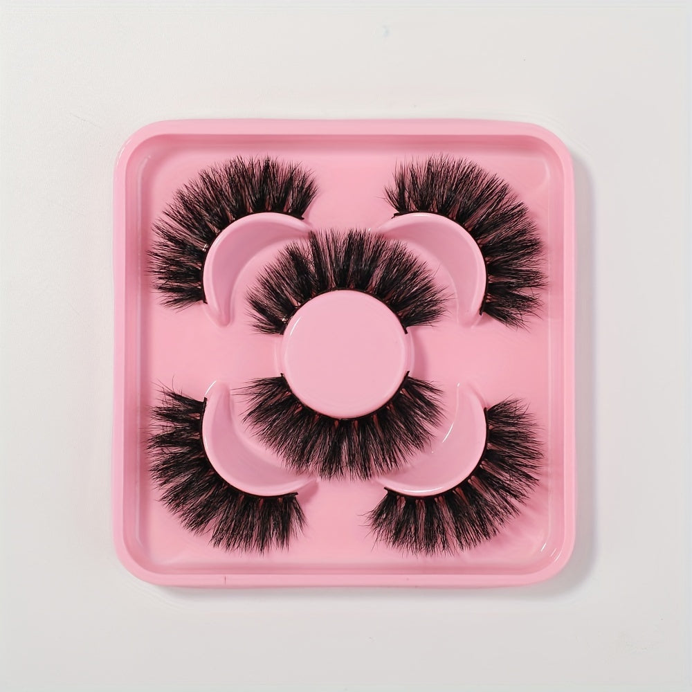 3 Pairs Volumized False Eyelashes Fluffy Wispy Cat Eye Lashes
