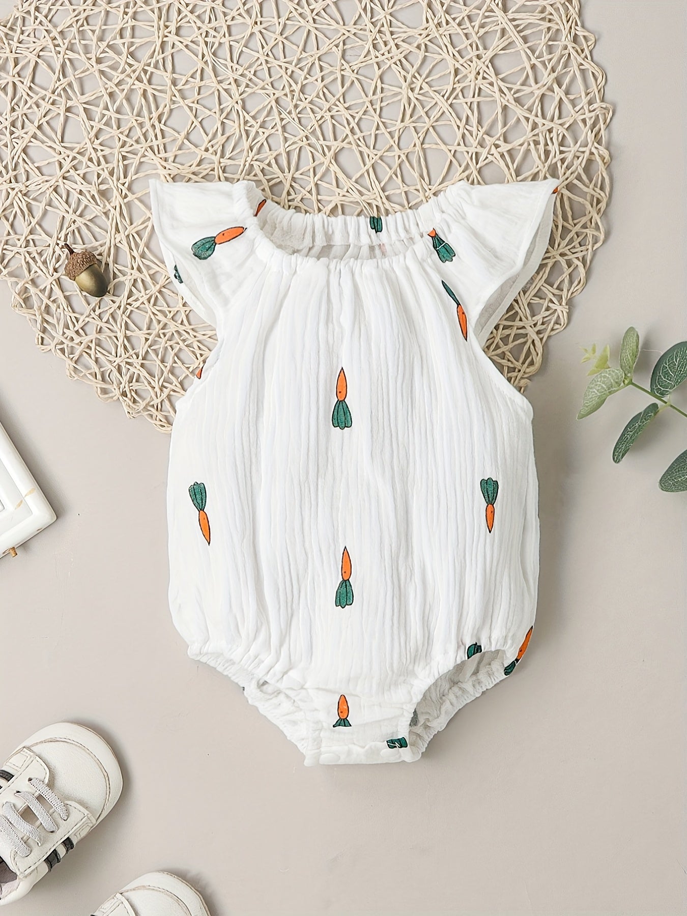 Cute Baby Girl Onesies Assorted Fly Sleeve Designs