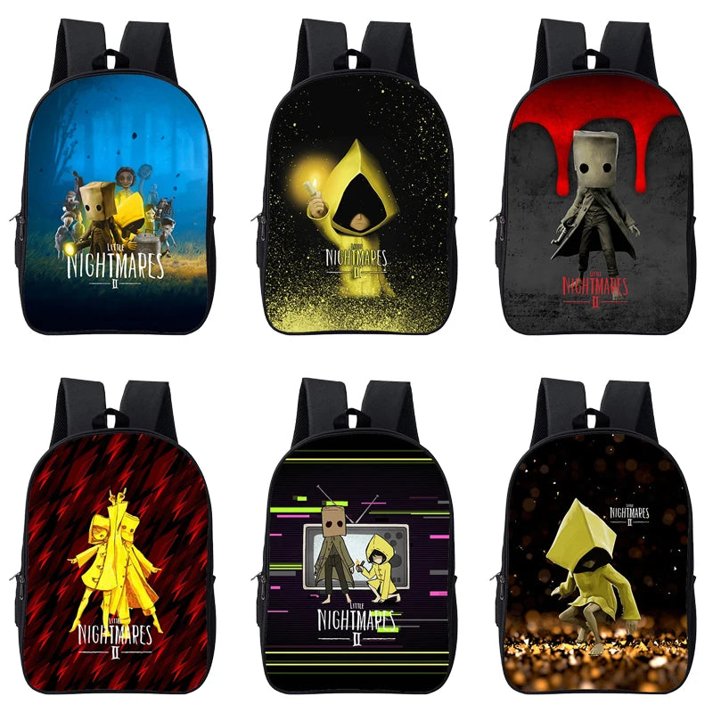 16Inch 3D Little Nightmares 2 Backpack Children High SchoolBag