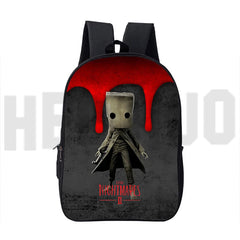 16Inch 3D Little Nightmares 2 Backpack Children High SchoolBag