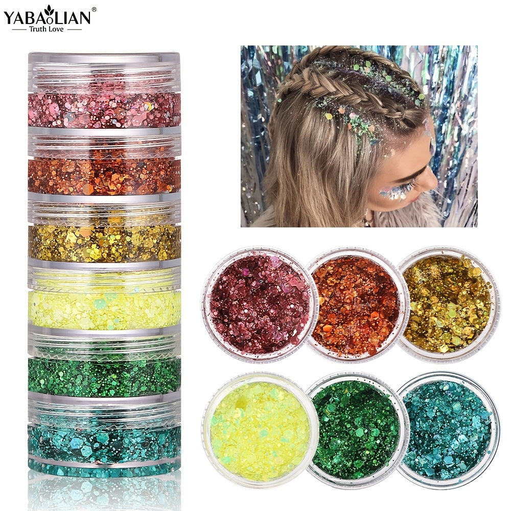 6 Layer Glitter Gel Kit for Halloween Makeup