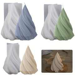 Resin Cone Candle Silicone Casting Mold Ornaments Plaster Spiral Mold