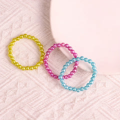 Colorful Simulated Pearl Beaded Bracelet String with Niche Jewelry Gift