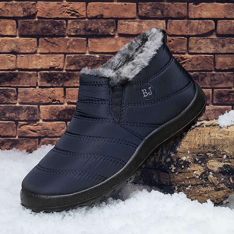Warm Plush Lined Snow Boots Lightweight Non Slip Ankle Boots