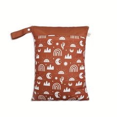 Waterproof Cloth Diaper Wet Dry Bag with Two Zippered Pockets