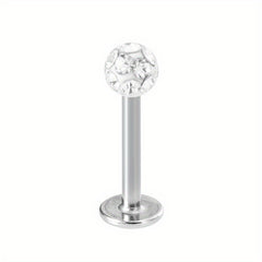 8mm Crystal Stud Lip Ring Rhinestones Cartilage Piercing Body Jewelry
