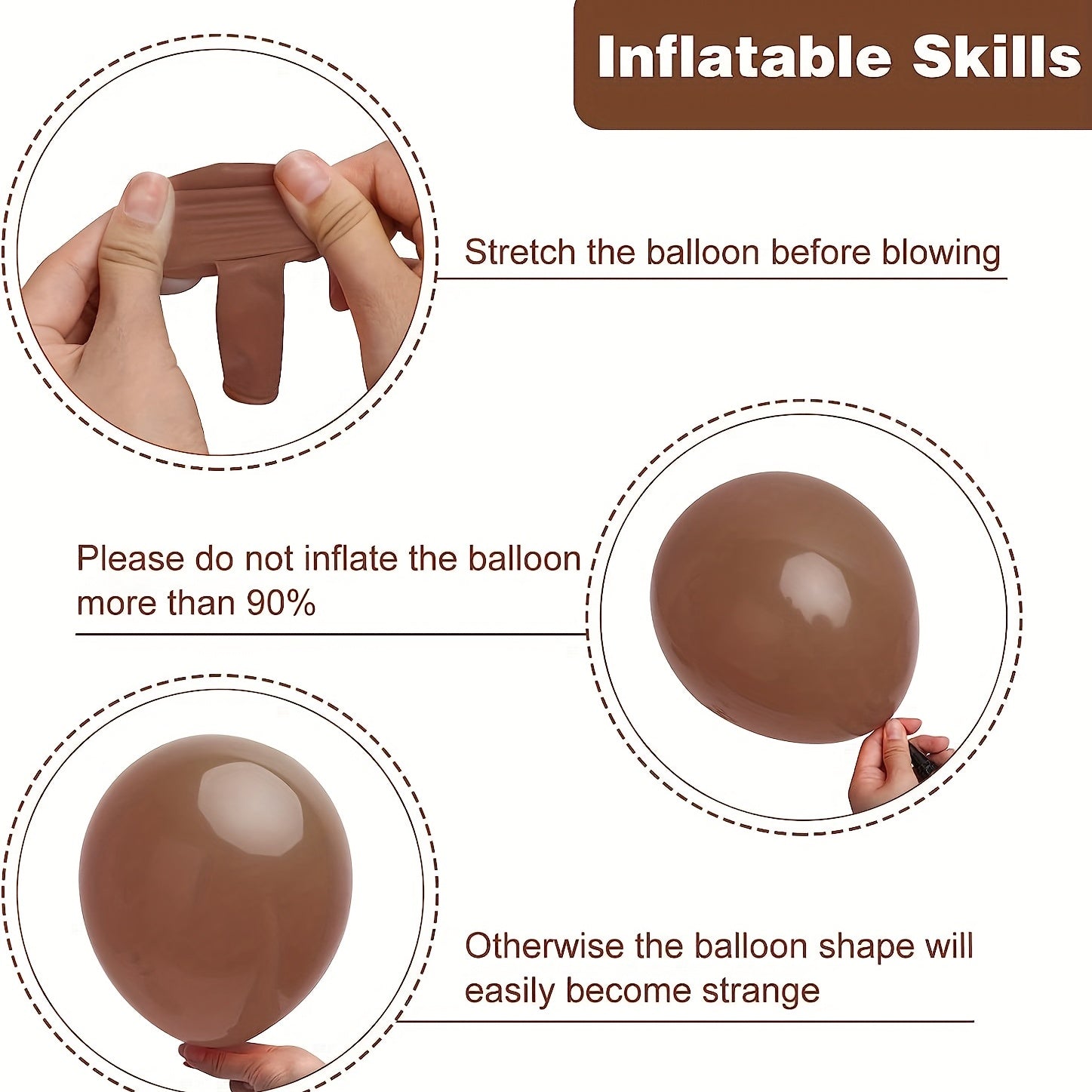 87pcs Brown Balloons in Various Sizes for Garland Arch Coffee Latex Balloon