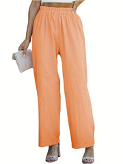 Women's Plus Solid Wide Leg Trousers