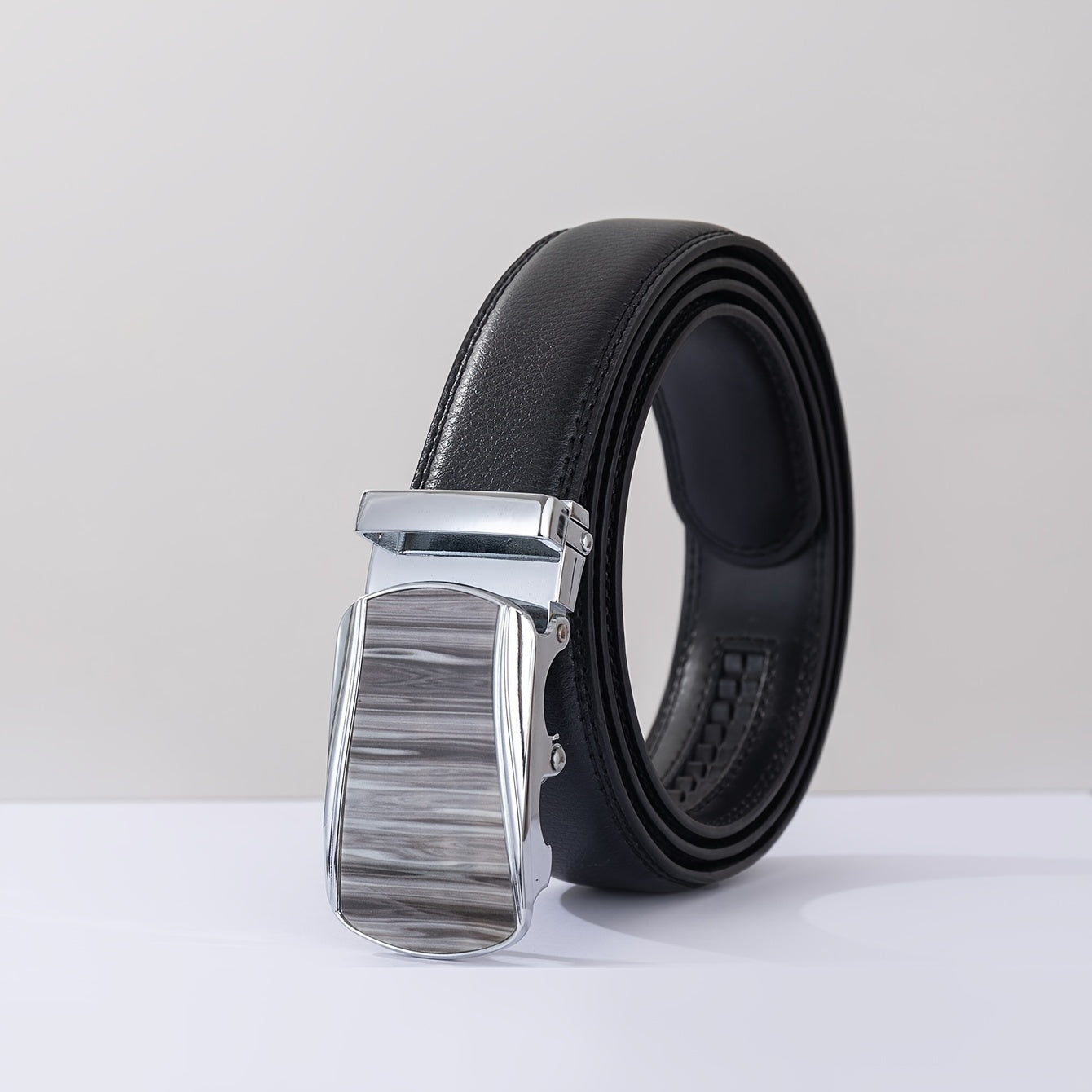 Men's PU Leather Belt with Automatic Buckle