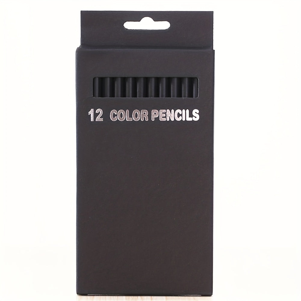 12pcs Wooden Art Drawing Pencils Set School Stationery Supplies