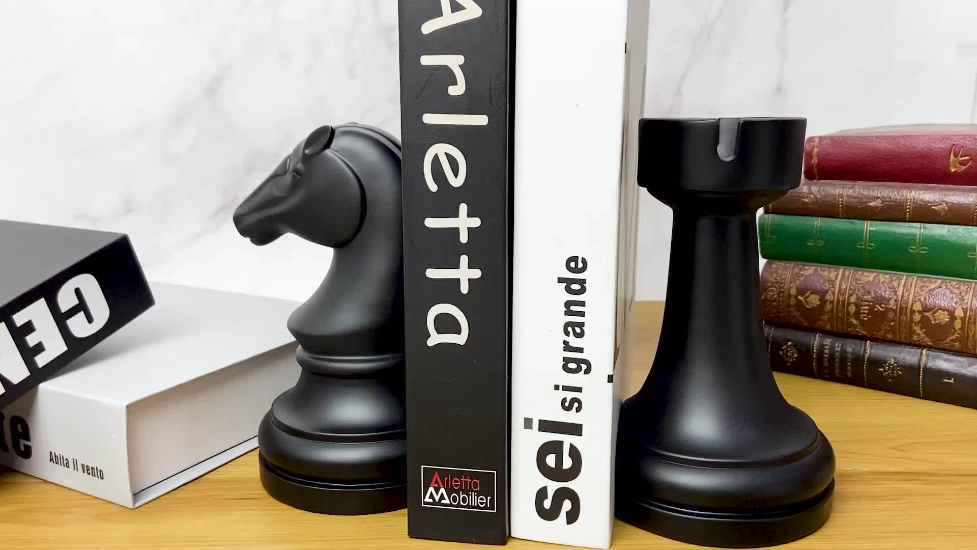 Chess Statue Book Stand Book Holder Decor Desktop Organizing Stand
