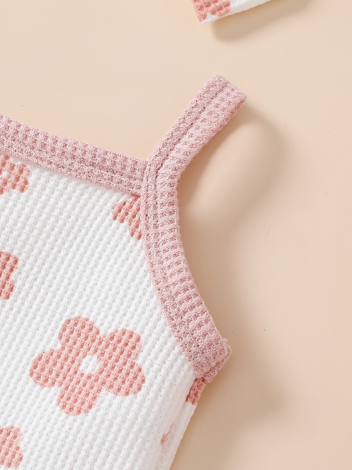 3pcs Baby Girls Floral Onesie & Shorts Set