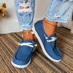 Women's Canvas Sneakers Casual Lace Up Lightweight Low Top Shoes