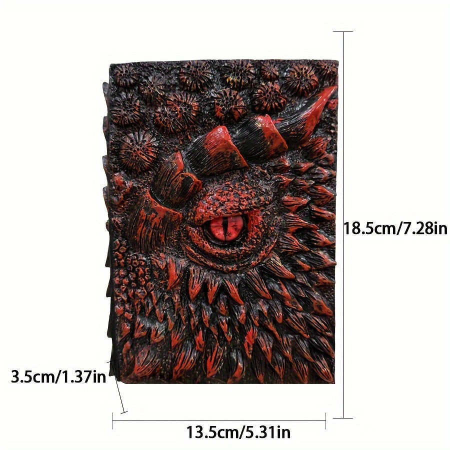 Deluxe Animated Dragon Eye Notebook 3D Embossed Journal Vintage Style