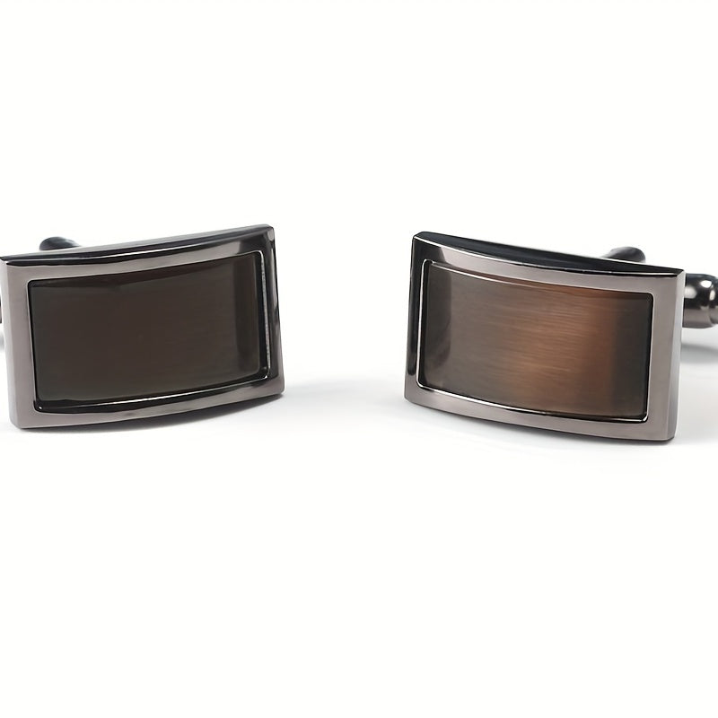 Spring Retro Style Cufflinks Spot Cuff Nails Men's Button Metal Cat Eye Stone