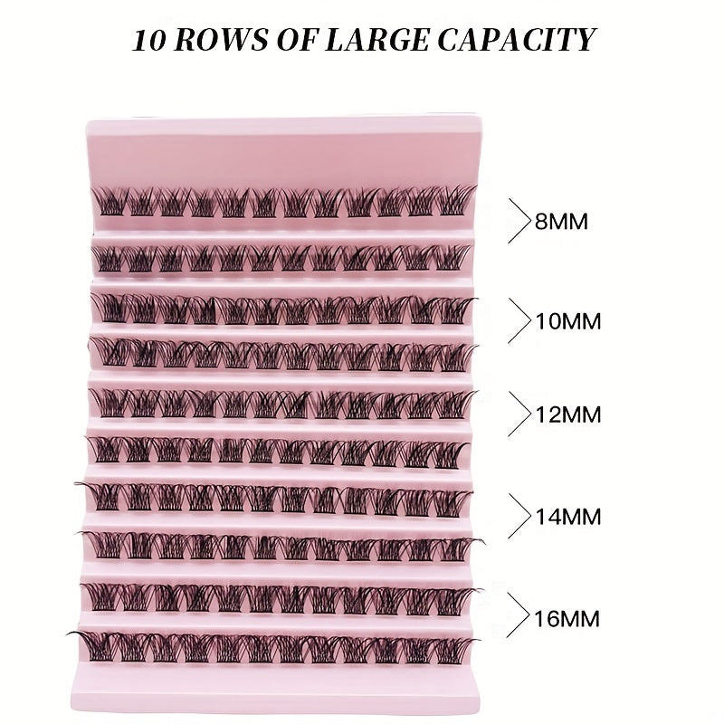 140 pcs Fluffy Lash Clusters 6-14MM D Curl Eyelash Extensions