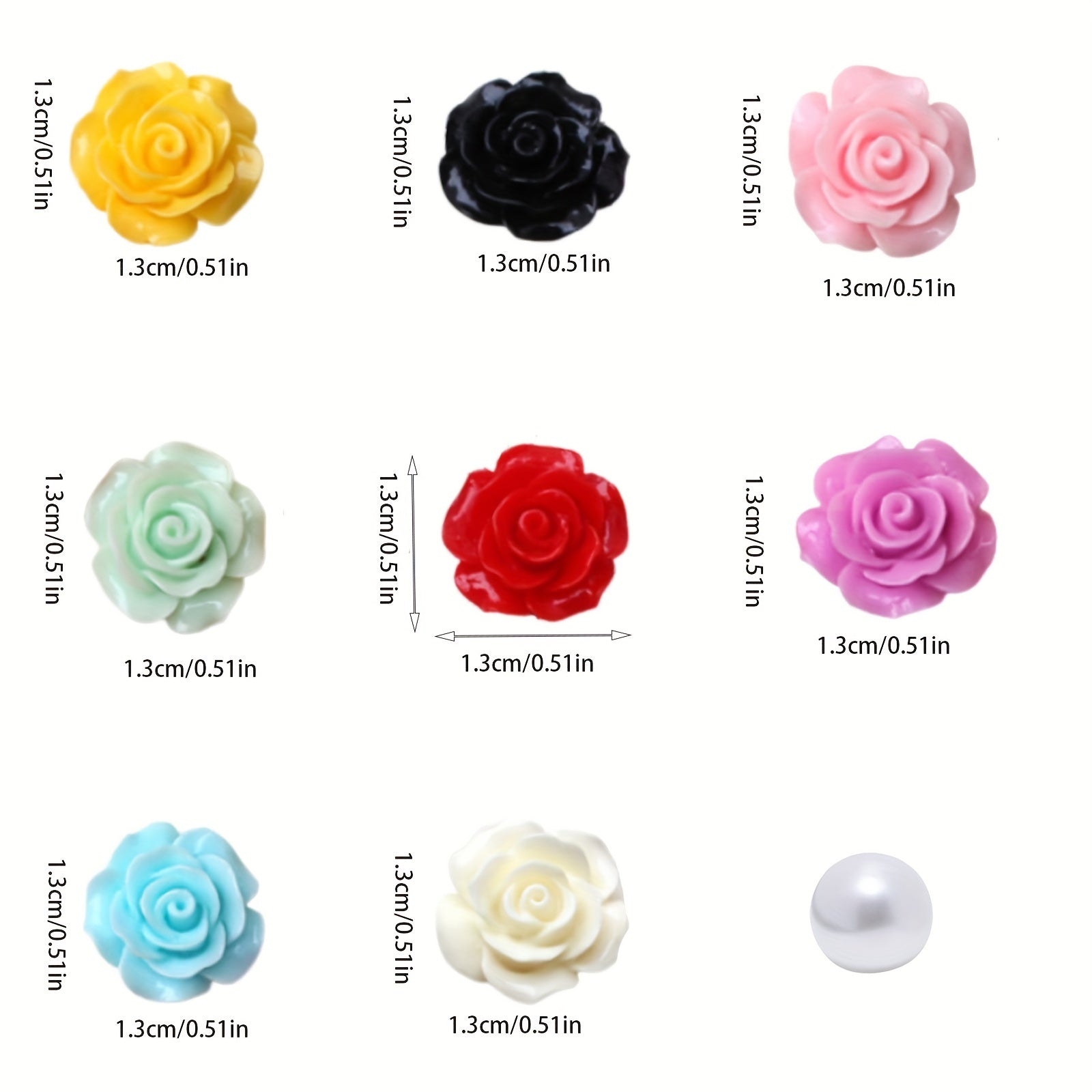 28pcs Colorful Pearl & Flower Shoe Charms for Clogs DIY Accessory