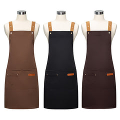 Waterproof Halter Apron with Pockets - Kitchen Home Cooking Work Apron