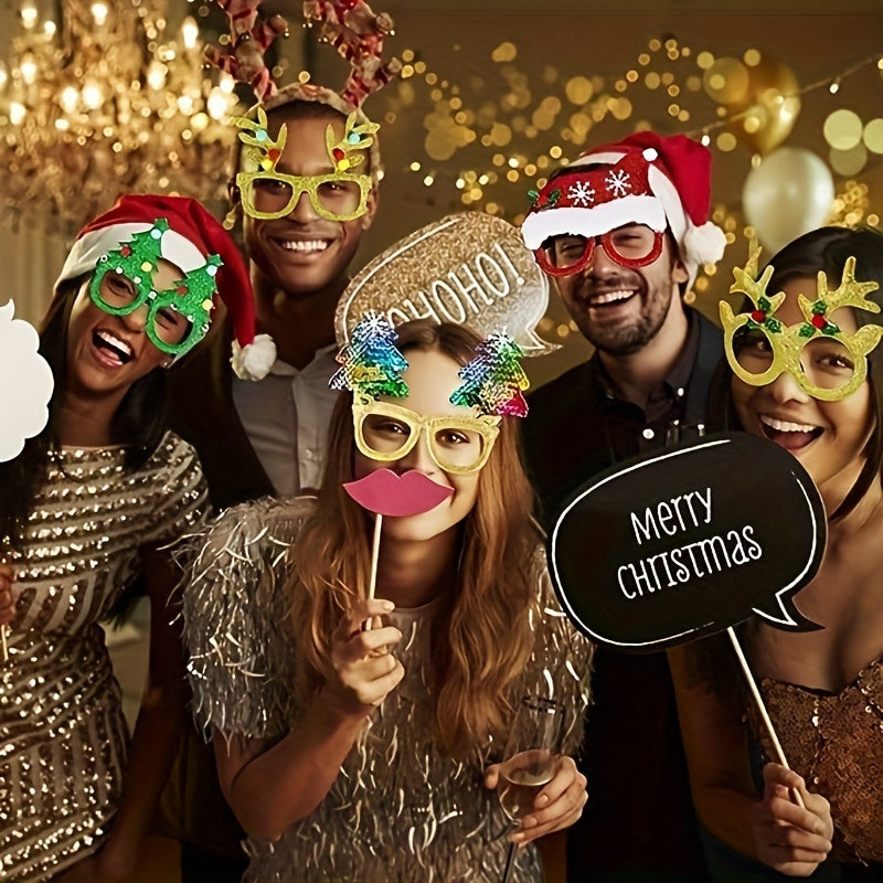 12pcs Christmas Glasses Party Supplies
