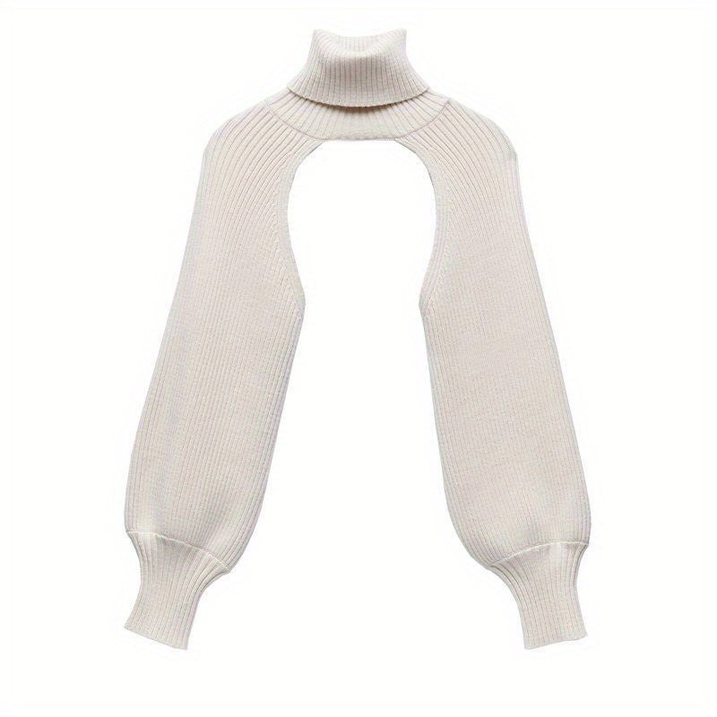 Solid Knitted Shawl Warm Arm Sleeves For Women