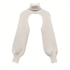 Solid Knitted Shawl Warm Arm Sleeves For Women