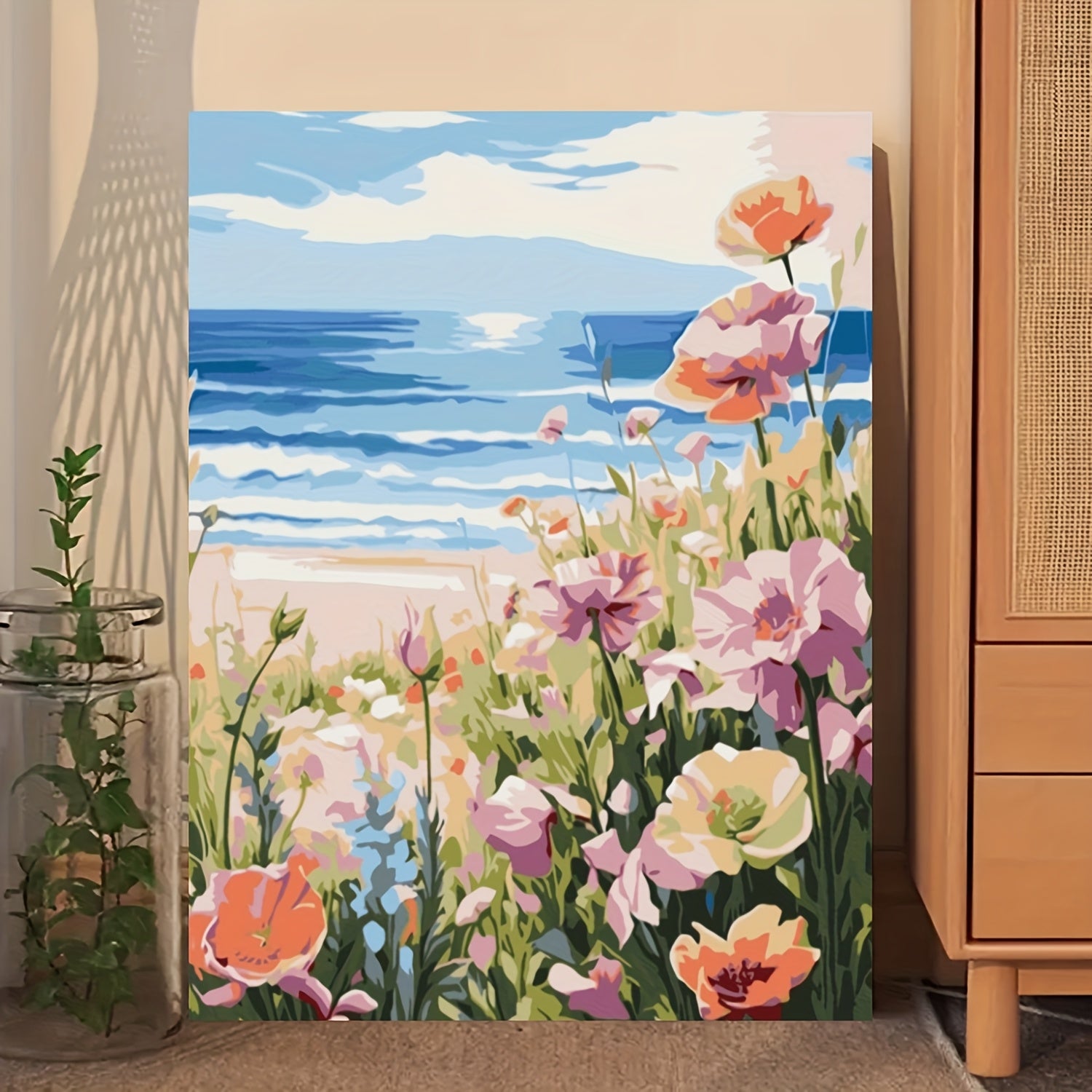 Beach & Wildflowers DIY Paint by Numbers Kit for Adults