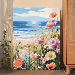 Beach & Wildflowers DIY Paint by Numbers Kit for Adults