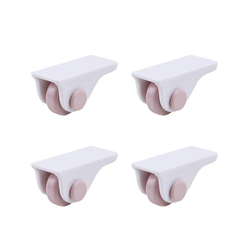 4pcs Stickable Wheels Furniture Casters Storage Box Rollers Trash Can Rollers