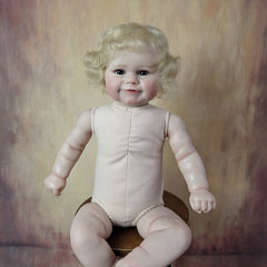24 Inch 3D Paint Skin Art Reborn Smiling Baby Doll Toy