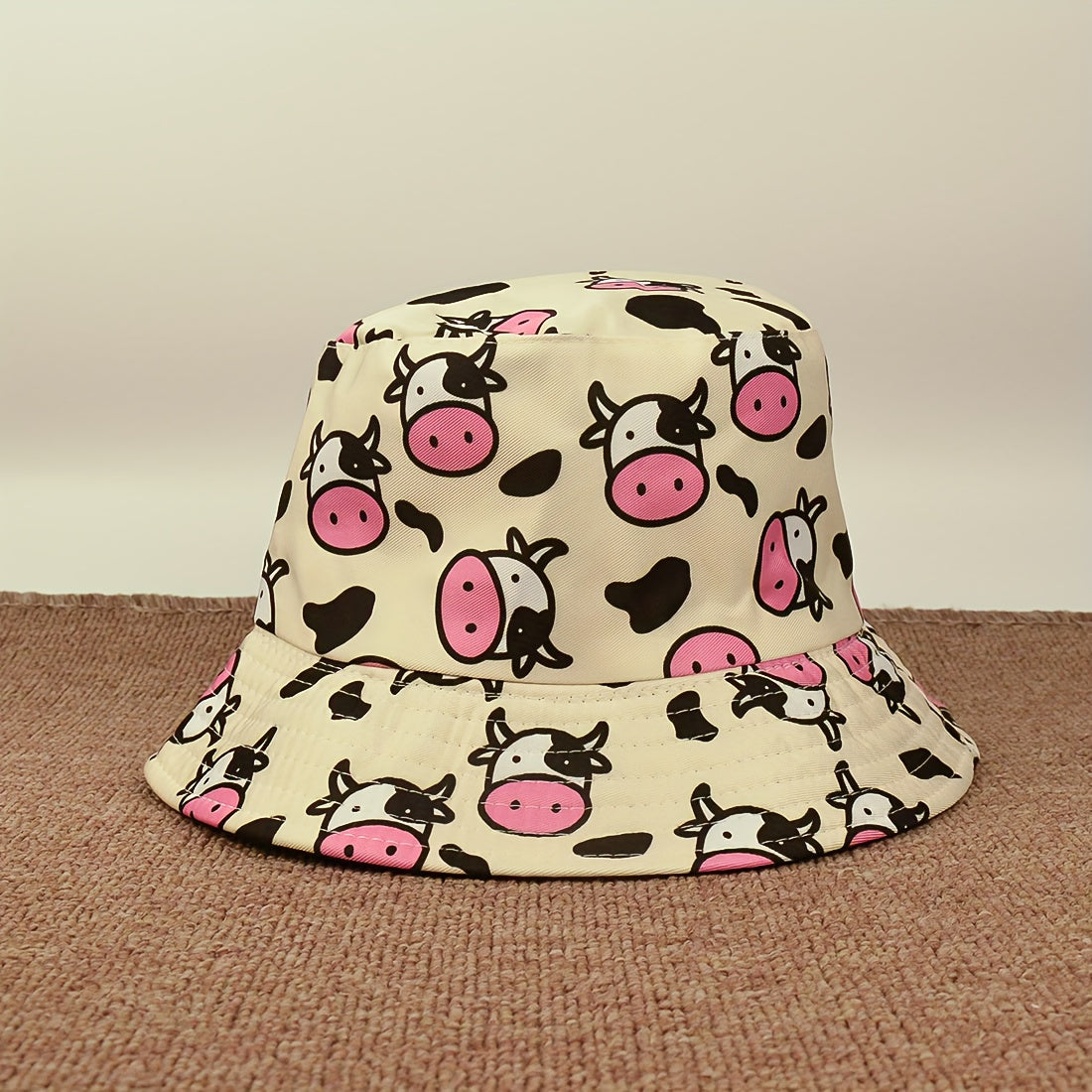 Foldable Cow Print Sunshade Bucket Hat