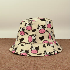 Foldable Cow Print Sunshade Bucket Hat