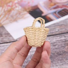 1/12 Dollhouse Mini Vegetable Food Storage Basket Doll Decor