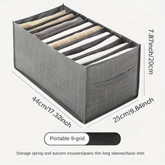 Gray Clothes Storage Box with Divided Components
