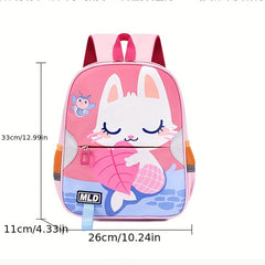 Kids Unicorn Printed Backpack Large Capacity Lightweight Casual Travel Bag