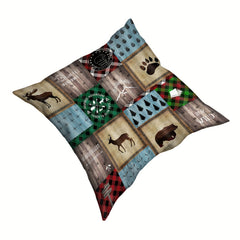 4PCS Christmas Plaid Throw Pillow Cover for Cushion Bed Couch Sofa