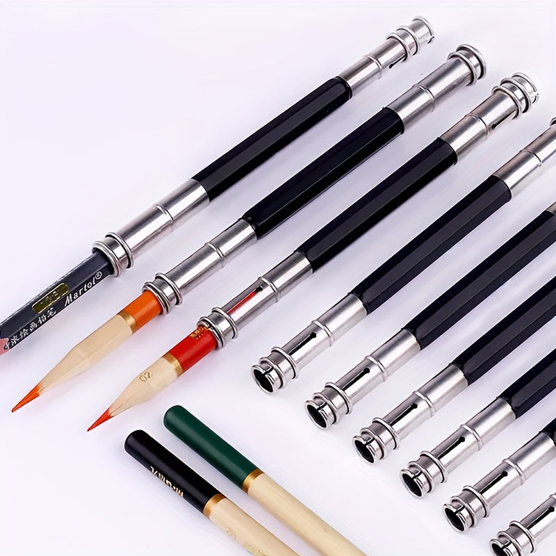Adjustable Dual Head Pencil Extender Holder for Art Writing Tool Gift