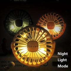 USB Charging Portable Fan Eight claw Fish Mini Luminous Fan