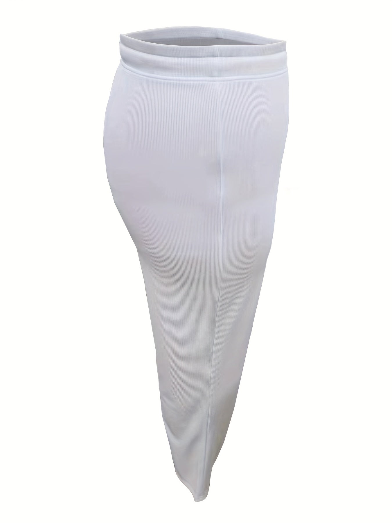  Ribbed Drawstring Straight Leg Trousers
