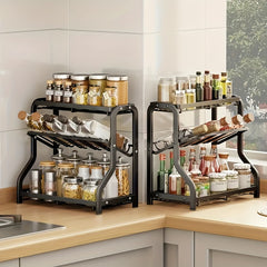3 Tier Kitchen Rack Organizer Counter Storage Shelf Seasoning Organizer