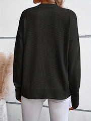 Women's Solid Crew Neck Pullover Sweater for Fall & Winter