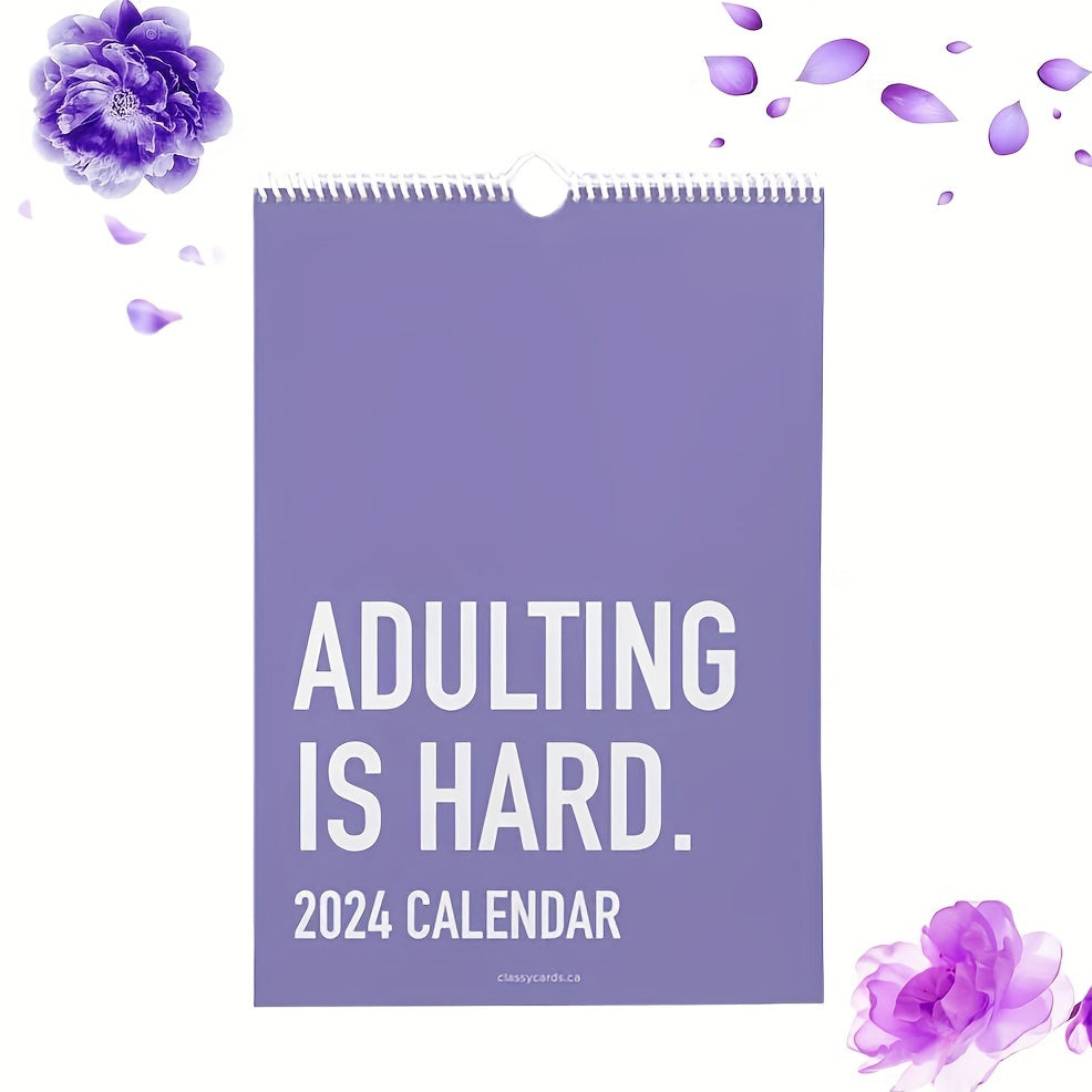 Motivational Wall Calendar - Easy Daily Grid Notepad - Home Office Planner