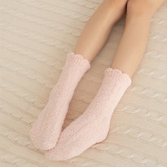 6 Pairs Thickened Fuzzy Socks Warm & Cozy Women's Stockings