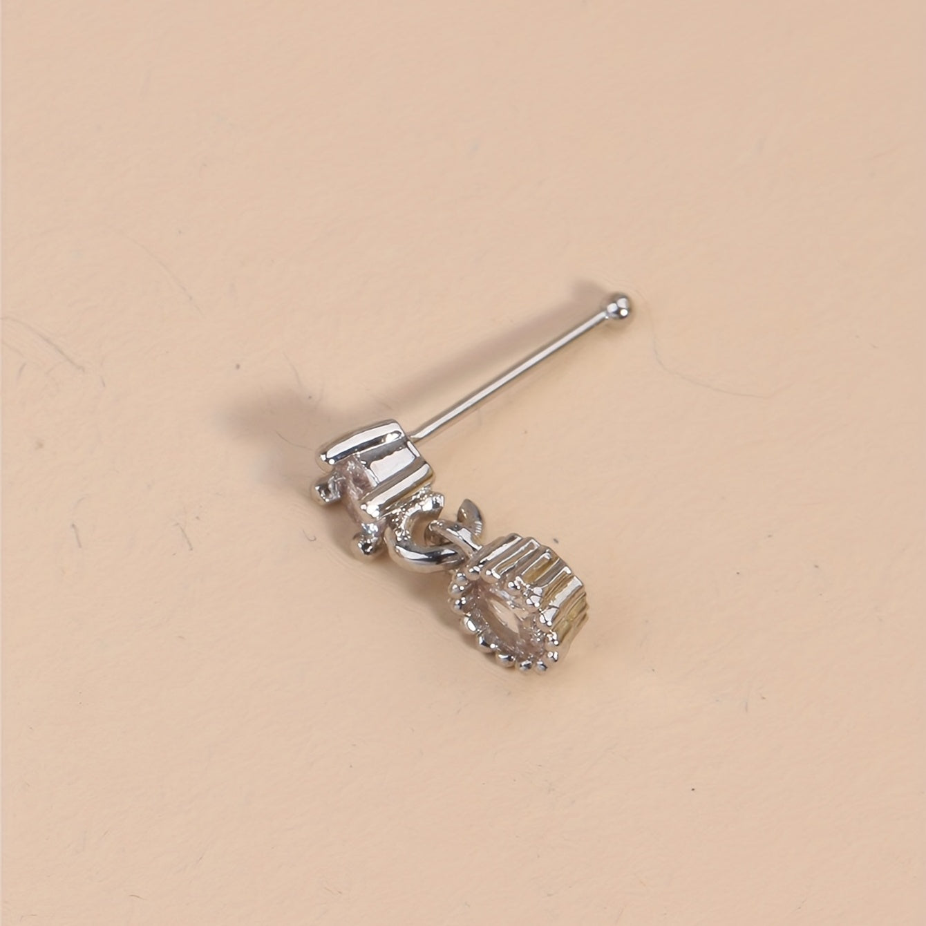Zircon Pendant Nose Stud Ring for Women Body Piercing