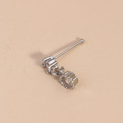 Zircon Pendant Nose Stud Ring for Women Body Piercing