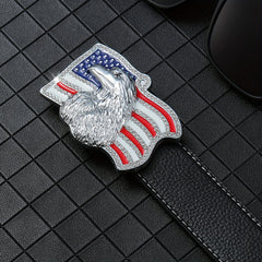 Men's PU Leather American Flag Eagle Pattern Belt Buckle Hip hop Punk Belt
