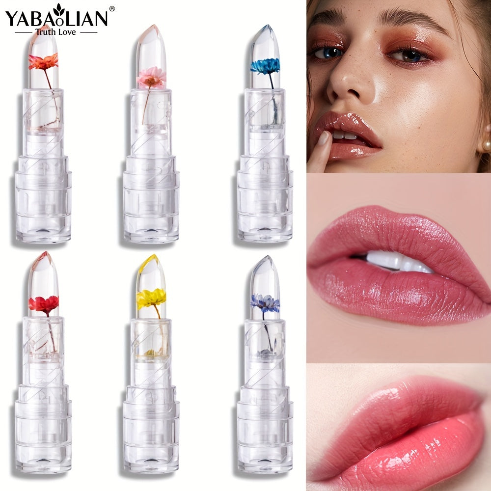 Magic Flower Jelly Lipstick Set Moisturizing Long Lasting Lip Balm